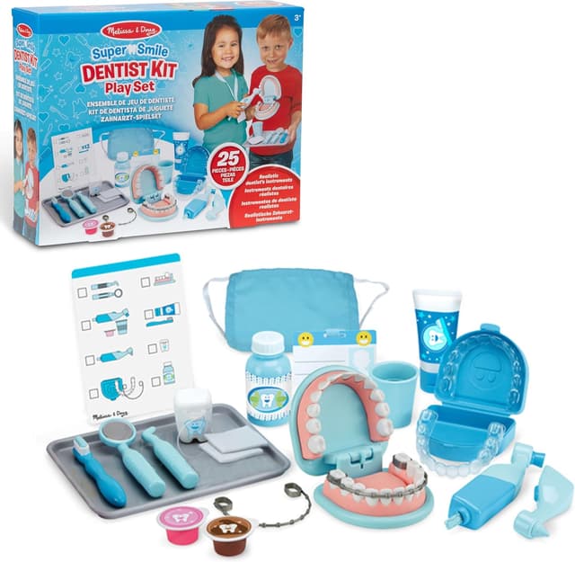 Detalle de Melissa & Doug Super Smile Zahnarzt Spielset 26-teilig