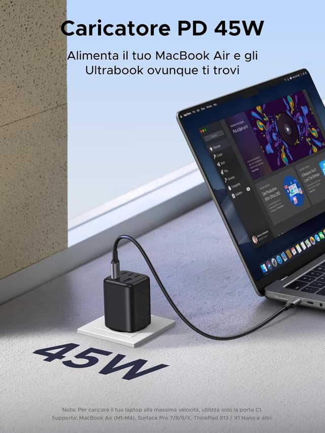 Thumbnail 6 de UGREEN 45W Caricatore USB C 5 porte