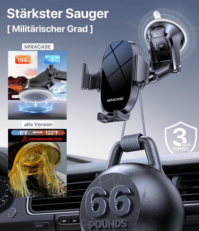 Thumbnail 1 de Miracase Handyhalterung Auto 4–7 Zoll 📱