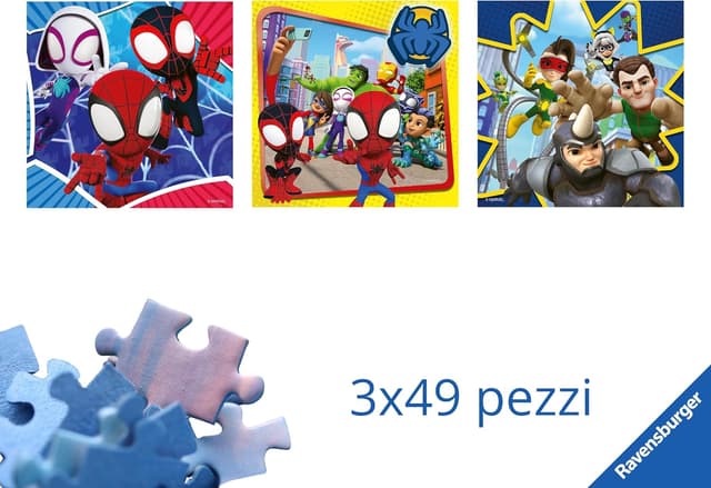 Detalle de Ravensburger Spidey Confezioni da 3 (3x49 pezzi) puzzle per bambini dai 5 anni
