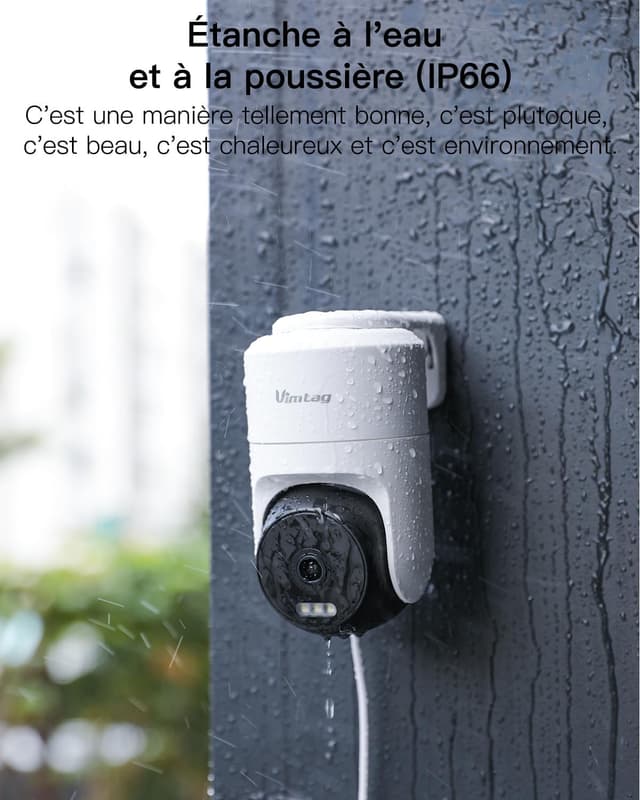 Thumbnail 6 de Caméra WiFi extérieure 2,5K 360° PT