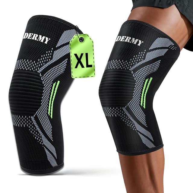 Detalle de CharmChic Fascia ginocchio sportiva con supporto menisco e legamenti, unisex, XL