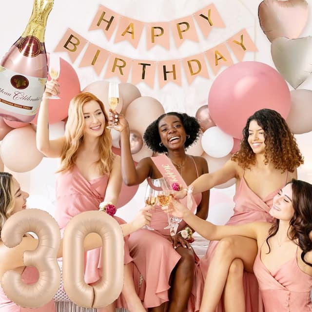 Thumbnail 3 de Deko 30 Geburtstag Retro Rosa