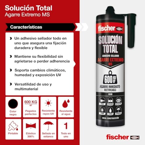 Detalle 2 de fischer Solución Total Agarre Extremo 290 ml – adhesivo MS polímero