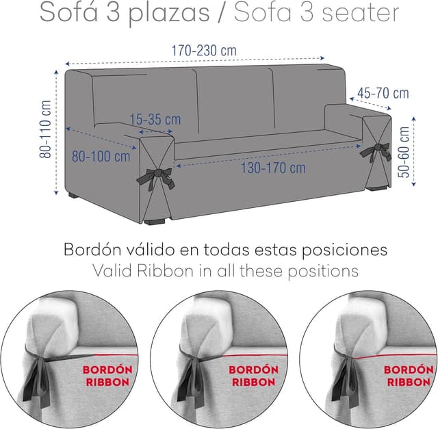 Thumbnail 3 de Eysa funda de sofá Levante 180-230 cm
