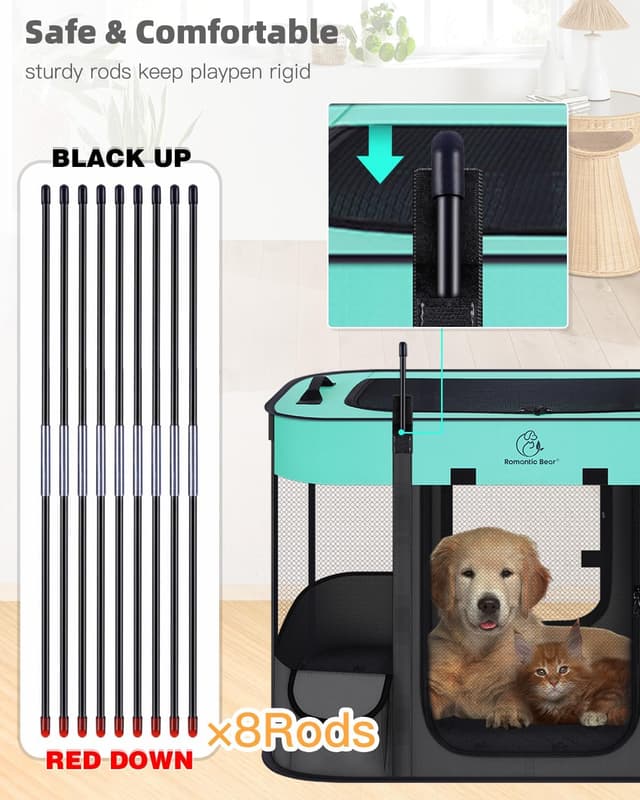 Thumbnail 6 de Foldable Pet Playpen L 100x80x60cm