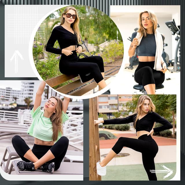 Thumbnail 4 de Leafigure Capri leggings with pockets