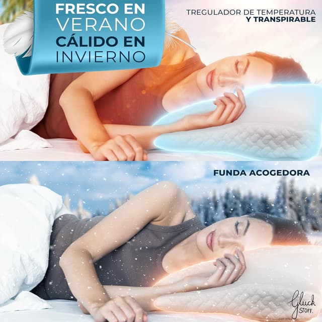 Detalle 2 de Glückstoff Almohada Cervical viscoelástica 1 unidad