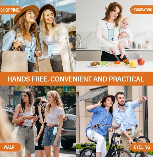 Thumbnail 1 de E-Lush Handyhülle iPhone 16 Plus mit Band Blau