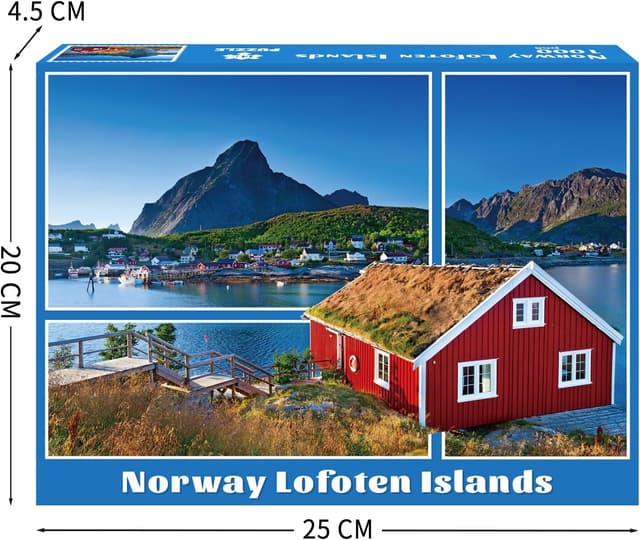 Thumbnail 2 de HUADADA Puzzle 1000 Teile Norwegen Lofoten
