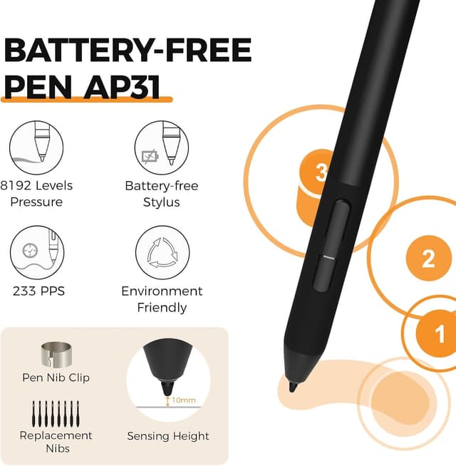 Thumbnail 3 de GAOMON M10K 2018 Stifttablett 6,25 Zoll