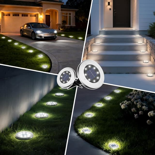 Thumbnail 6 de INCX 4.6-inch Solar Outdoor Lights (12-Pack) with Integrated Light Sensor, IP65, Cold White