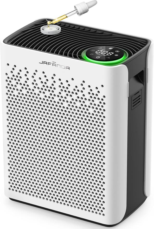 Detalle de Jafanda JF280 Luftreiniger für Schlafzimmer mit H13-HEPA, PM2.5-Display und 20 dB Schlafmodus