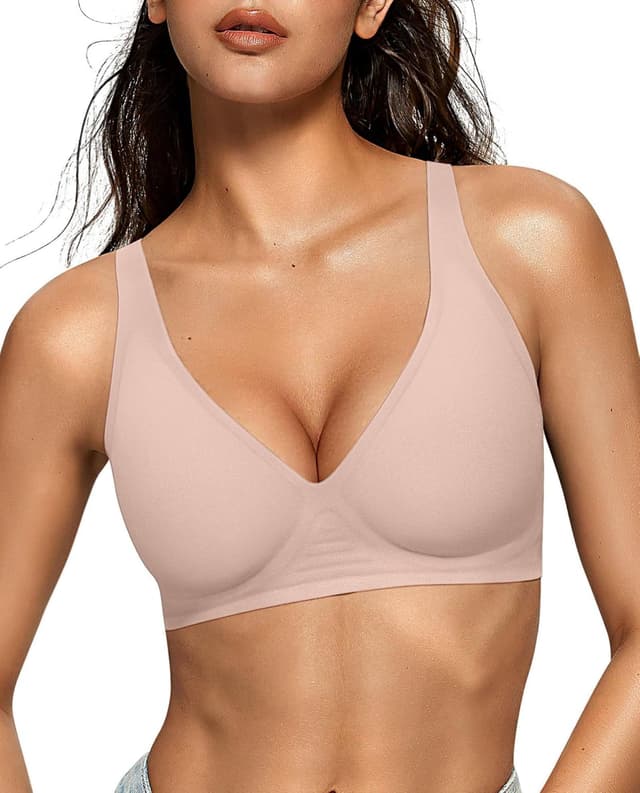 Imagen de OEAK Deep V Wireless Push-Up Bra for Women en OfertitasTOP