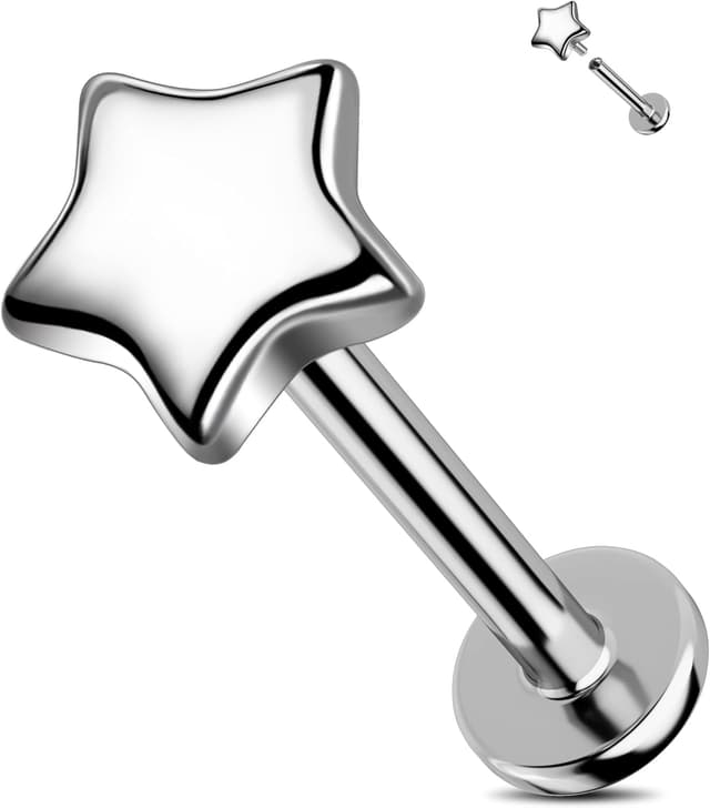 Imagen de OUFER Lip Labret 16G 8mm Titane en OfertitasTOP