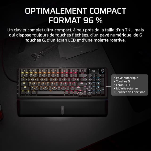Thumbnail 4 de CORSAIR Vanguard Pro 96 clavier 96% Hall Effect