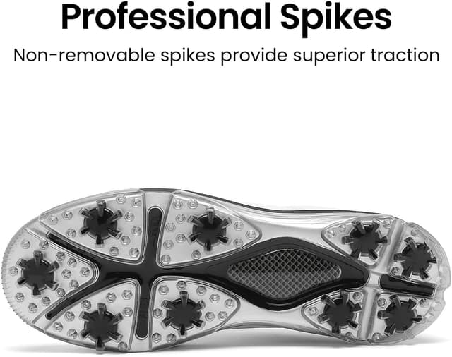 Thumbnail 3 de KESCOO Mens Golf Shoes Water Resistant Spiked