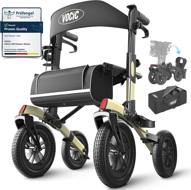 Detalle de VOCIC All Terrain rollator walker 12 inch