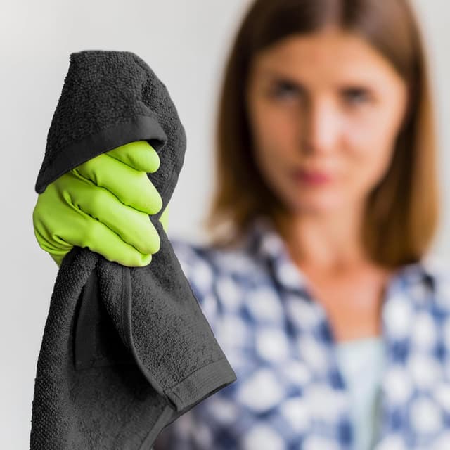 Detalle de SweetNeedle face cloths washcloth set (12 pack) – 30 x 30 cm, 100% cotton, extra absorbent, black