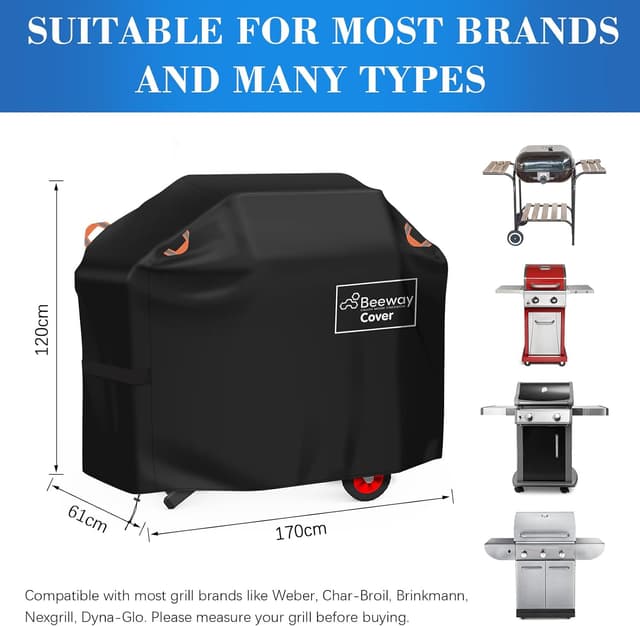 Detalle 1 de BEEWAY Barbecue Cover 170 x 61 x 120cm