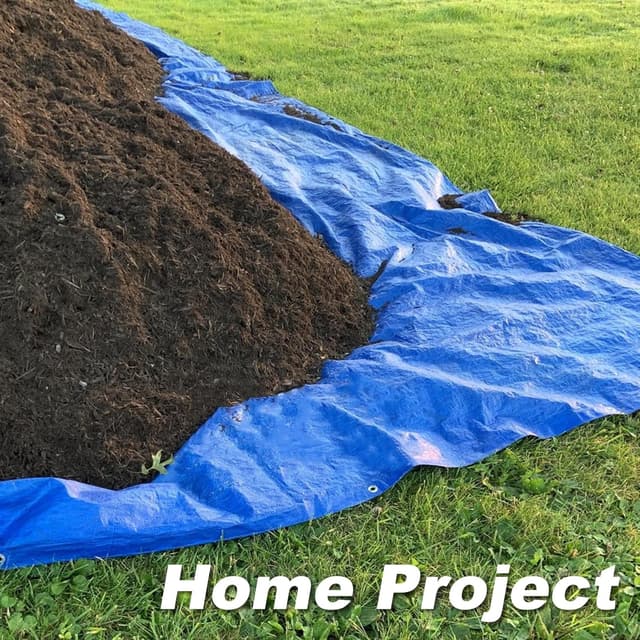 Detalle de Waterproof Tarps 10x12 Feet (2-Pack) Heavy-Duty 8 Mil Green Tarp with Metal Grommets