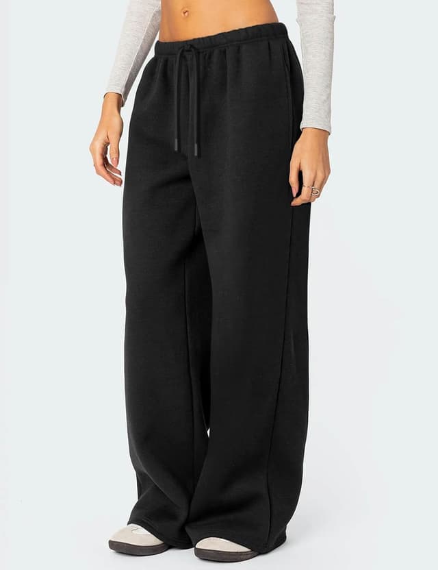 Detalle 1 de HeSaYep Women’s Fleece Lined Sweatpants — Winter Warm Wide-Leg Joggers with Pockets