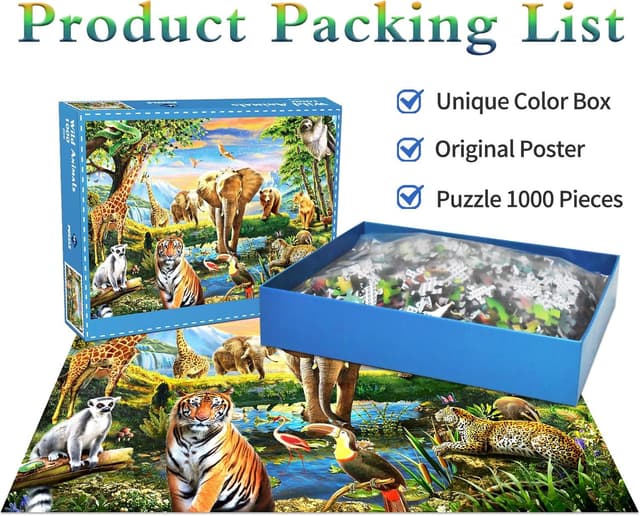 Thumbnail 1 de Jigsaw Puzzles 1000 Pieces Safari World