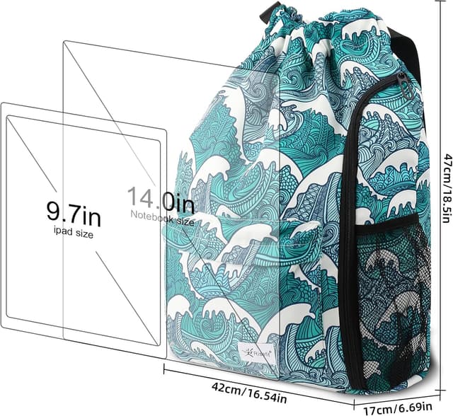 Detalle de Risefit Waterproof Swimming Bags drawstring 350g