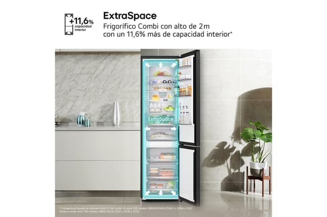 Detalle 2 de LG GBBS726CEV combi 375 l 2,03 m