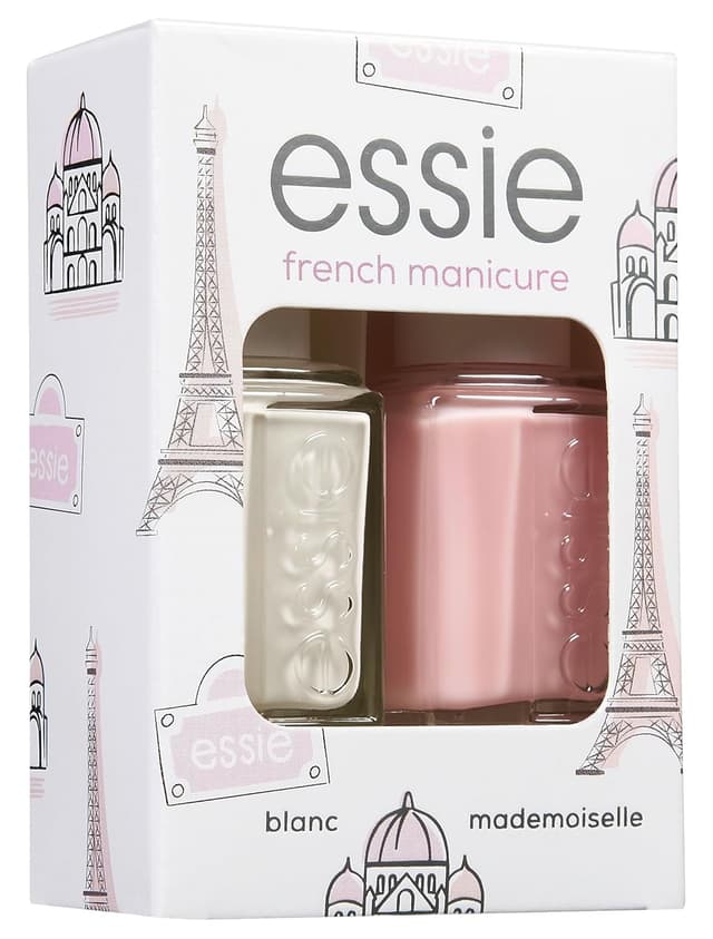 Detalle de essie Nailart Set French Maniküre (Nr. 01 weiß, Nr. 13 „Mademoiselle“) – 2 Lacke für den French-Look