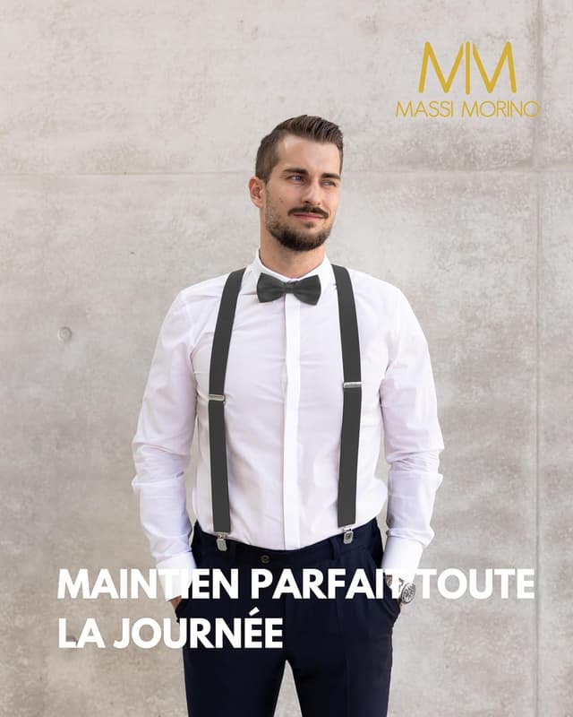 Detalle de Bretelles Massi Morino avec nœud papillon