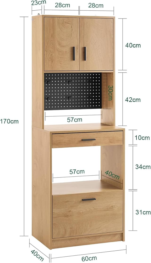 Thumbnail 2 de SoBuy FSB98-N buffet de cuisine 60x170x40cm