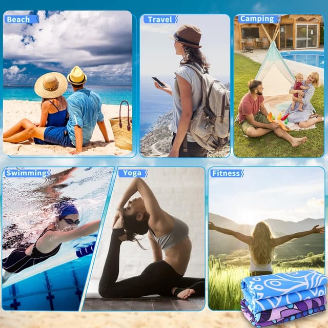 Thumbnail 6 de Microfiber Oversized Beach Towel 180x80 cm 🏖