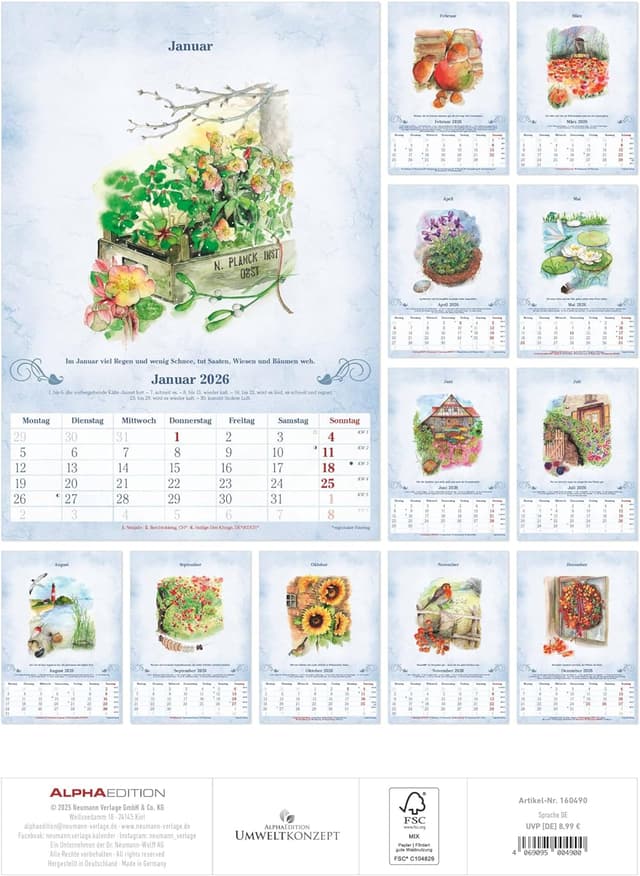 Thumbnail 1 de Alpha Edition Kalender 2026, 100 Jahre