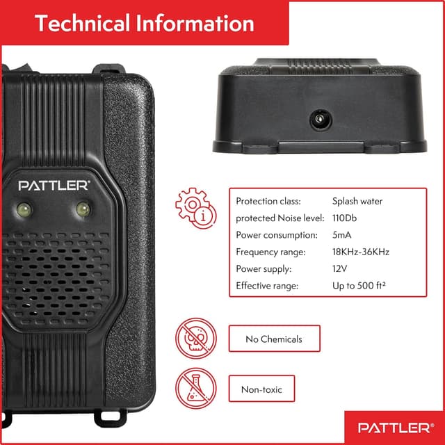 Detalle 2 de PATTLER Ahuyentador de martas 12V