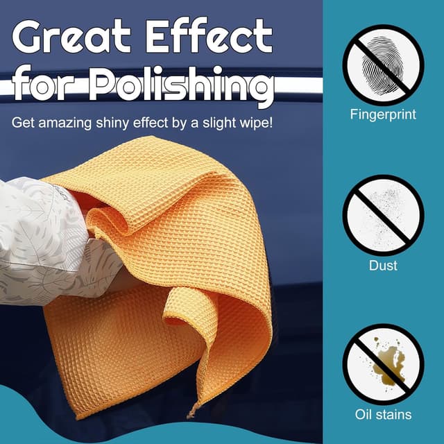 Detalle de YAGE Microfiber Cleaning Cloths 40x40cm (Pack of 3) – multicolour reusable, washable and lint-free