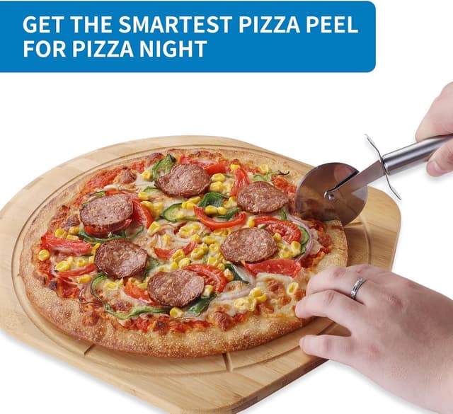 Thumbnail 4 de Fiery Chef 12” Bamboo Pizza Peel 17.3"