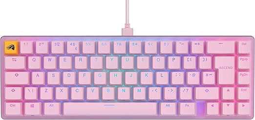 Detalle de Glorious GMMK 2 Compact 65% - Teclado mecánico RGB rosa