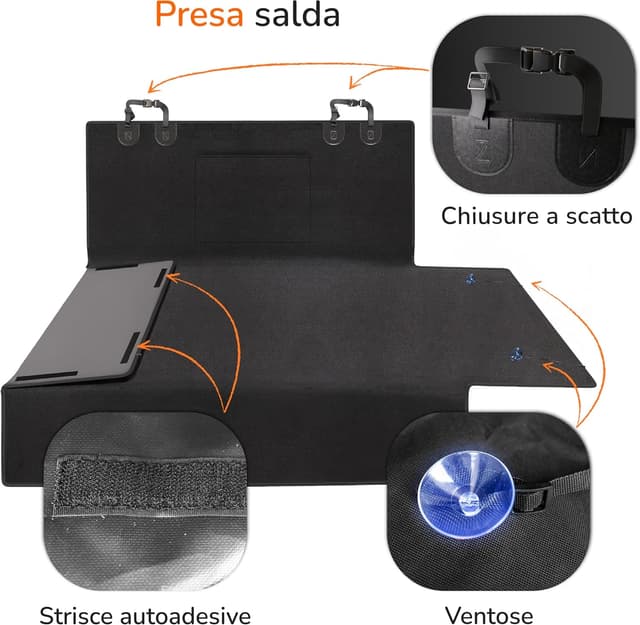 Detalle de Upgrade4cars telo bagagliaio per cani universale impermeabile e antiscivolo con protezione laterale