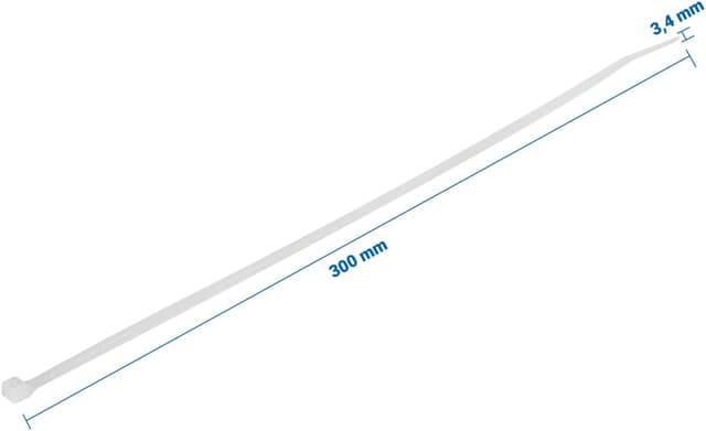 Detalle de LogiLink KAB0004 Kabelbinder 300 x 3,4 mm, transparent (100 Stück)