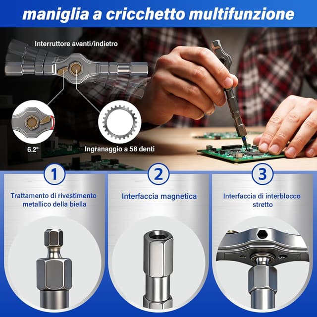 Detalle de Koeutoze set cacciaviti magnetici 42 in 1