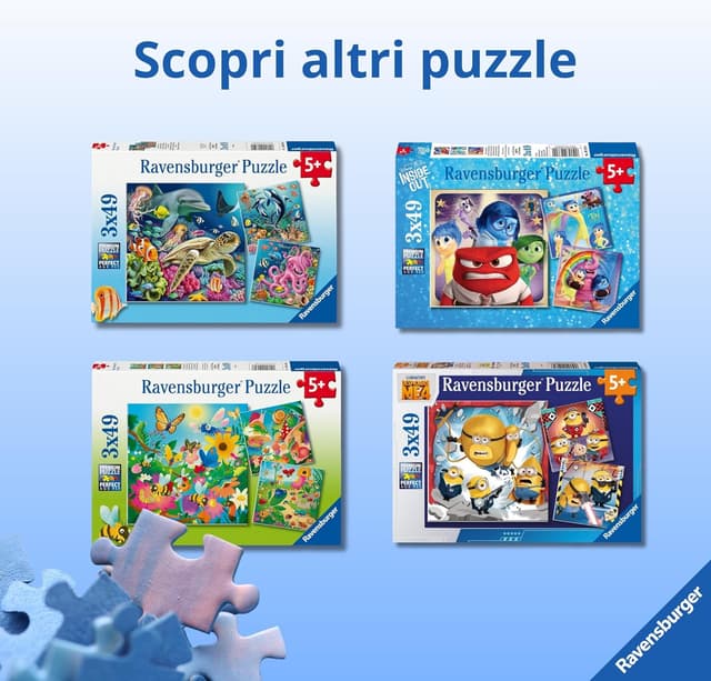 Detalle de Ravensburger Puzzle Bluey per bambini 5 anni (3x49 pezzi, 21x21 cm)
