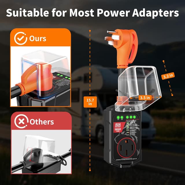 Thumbnail 6 de Vehiker 18000 Joules RV Surge Protector 50A