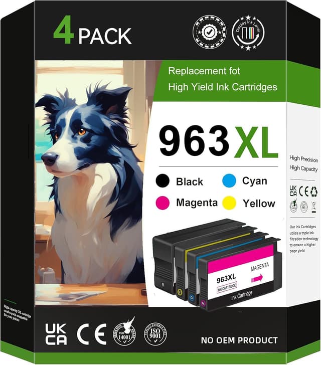 Detalle 2 de 912XL Multipack kompatibel für HP 912 / 912 XL – 4er-Pack Patronen für HP OfficeJet Pro 8020/8022/8010