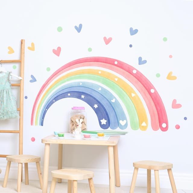 Detalle 2 de Supzone Regenbogen Wandtattoo 180x102 cm
