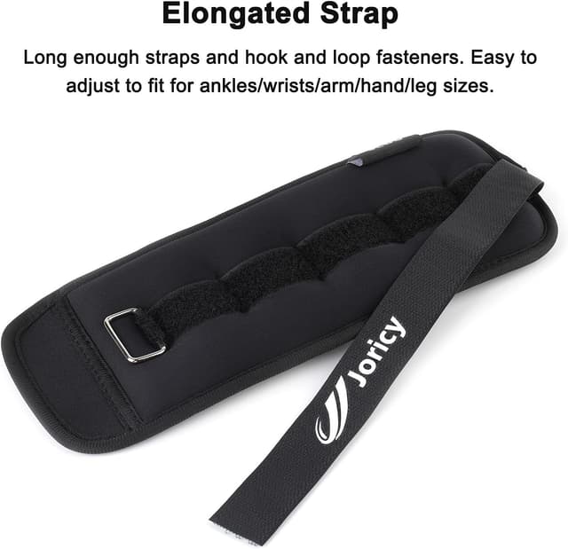 Detalle de Adjustable Cotton-Fabric Ankle Weights (1/2/3/4/6/8/10/12/20 lb) — Pair for Ankles, Wrists, Arms & Legs