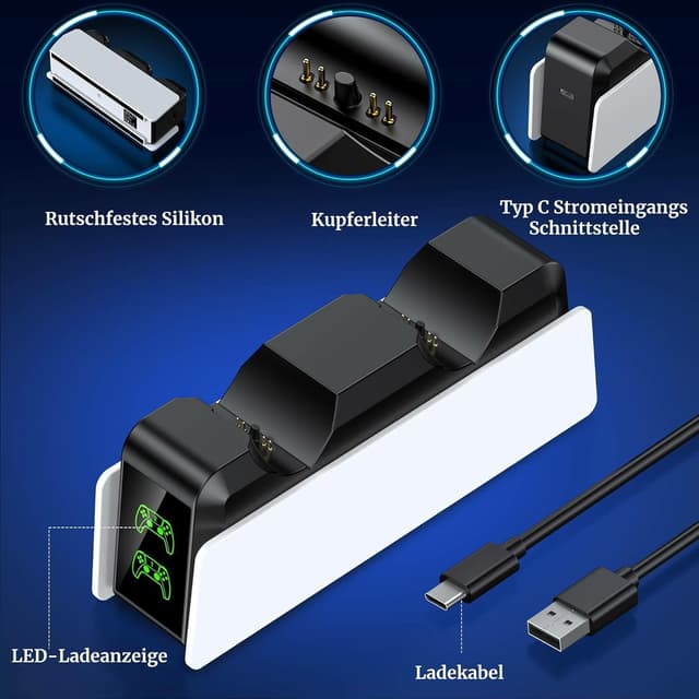 Thumbnail 5 de PS5 Controller Ladestation 3 Stunden