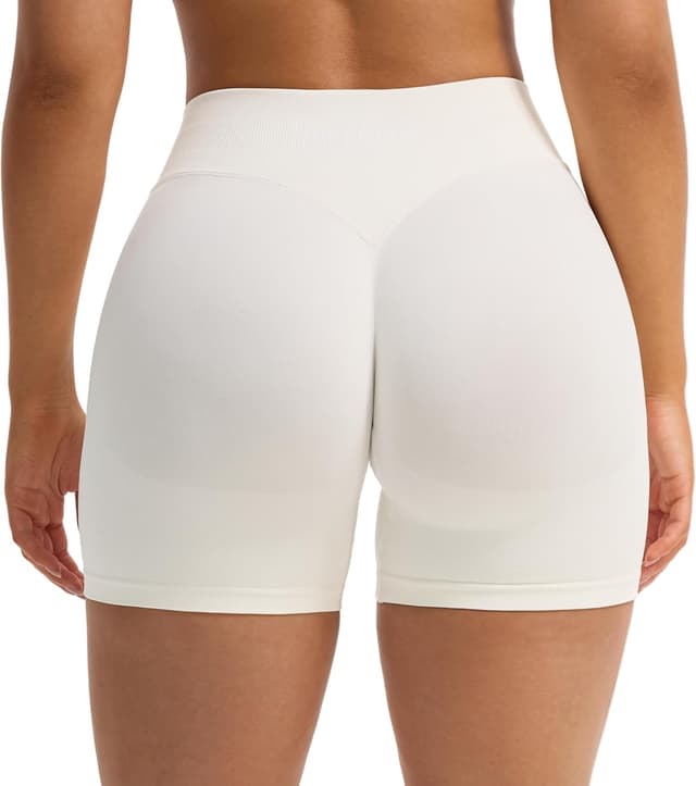 Detalle 2 de JOYSPELS Women’s Seamless Gym Shorts – High Waist Scrunch Ruched Booty Shorts