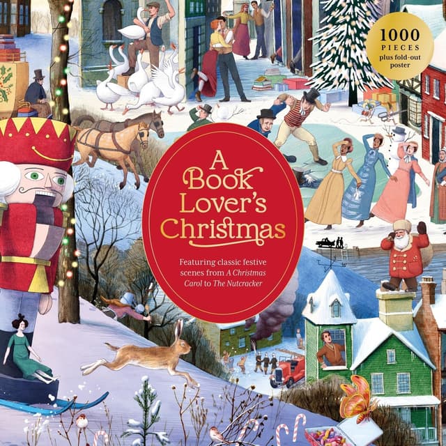 Detalle de A Book Lover's Christmas 1000 Piece Jigsaw Puzzle (1000-Piece Puzzle)