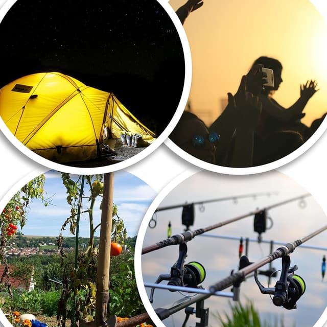 Detalle de com-four® 16 piquets de tente en acier en forme de V (lots de 16) pour camping et activités plein air